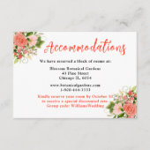 Coral Red Roses with Foliage Informatiekaartje (Voorkant)