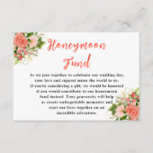 Coral Red Roses with Foliage Informatiekaartje (Voorkant)