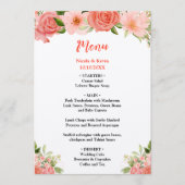 Coral Red Roses with Foliage Menu (Voorkant)