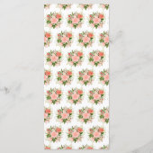 Coral Red Roses with Foliage Menu (Achterkant)