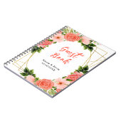 Coral Red Roses with Foliage Notitieboek (Linkerzijde)