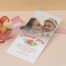 Coral Red Spring Bouquet Baptisme Foto