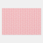 Coral Red Sunny Yellow Green Abstract Zigzag Art Inpakpapier Vel (Voorkant 2)