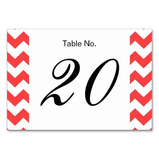 Coral Red White Chevron Pattern Kaart (Voorkant)