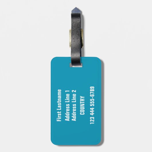 Coral Reef aangepast bagagelabel (Achterkant verticaal)