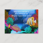 Coral Reef Aquarium Fish Visitekaartje (Achterkant)