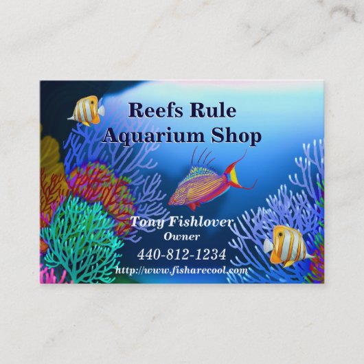 Coral Reef Aquarium Fish Visitekaartje (Voorkant)
