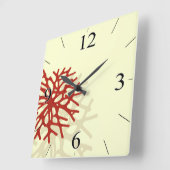 Coral Reef Beach Tropical Island Vierkante Klok (Hoek)