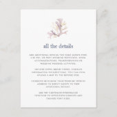 Coral Reef Bruiloft Gast Details Kaart (Voorkant)