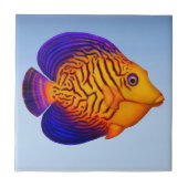 Coral Reef Chevron Tang Fish Tile Tegeltje (Voorkant)