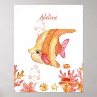Coral Reef Dreams Fish aanpasbaar Poster
