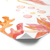 Coral Reef Dreams Kwallen aanpasbaar Poster (Hoek)