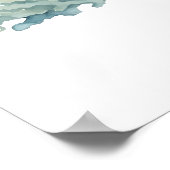 Coral Reef Explorer - Waterverf schildpad in een k Poster (Hoek)