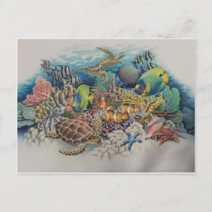 Coral Reef Fish in Symphony Briefkaart