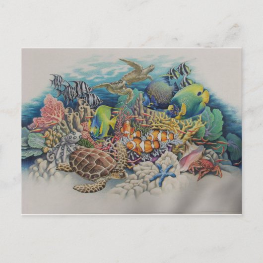 Coral Reef Fish in Symphony Briefkaart (Voorkant)