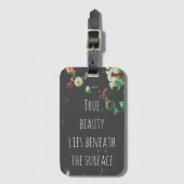 Coral Reef Inspirerend Quote Bagagelabel (Voorkant (verticaal))