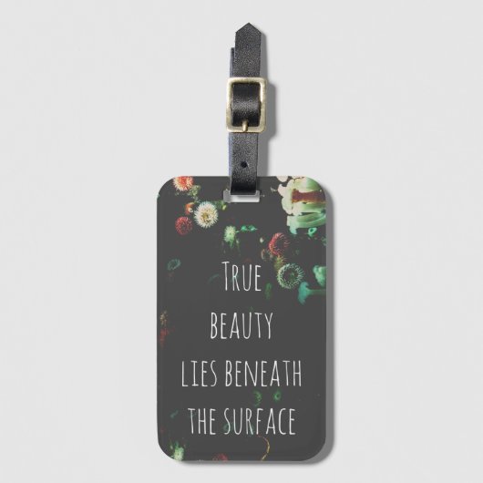 Coral Reef Inspirerend Quote Bagagelabel (Voorkant (verticaal))