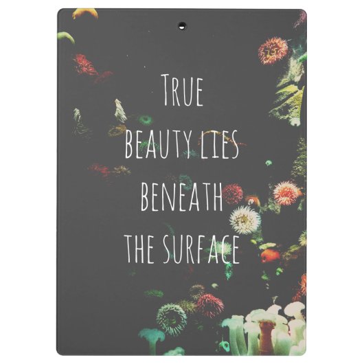 Coral Reef Inspirerend Quote Klembord (Achterkant)