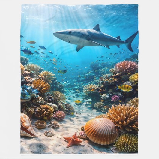 Coral reef large fleece blanket deken (Voorkant)