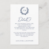 Coral Reef Nautical Wedding Details Informatiekaartje (Voorkant)