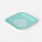 Coral Reef strandkleuren Papieren Bordje (Gebogen)