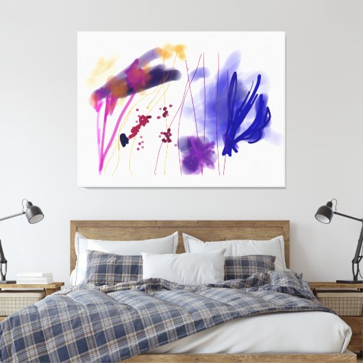 Coral Reef Stretched Canvas Print (Insitu (Slaapkamer))