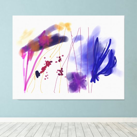 Coral Reef Stretched Canvas Print (Insitu (Houten vloer))