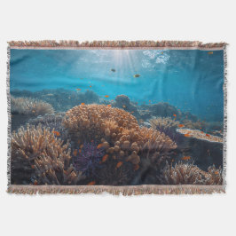 Coral Reef Throw Blanket Deken