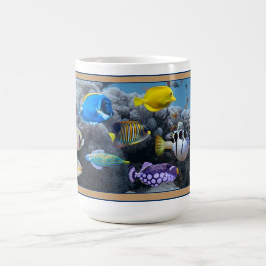 Coral Reef Tropical Fish Assembly Coffee Mok (Center)