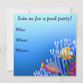 Coral Reef Tropical Fish Party Invitation Kaart (Achterkant)