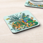 Coral Reef Tropical Fish Salt Water Aquarium Bier Onderzetter (Linkerzijde)