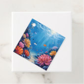 Coral Reef Under the Sea Ocean Painting Bedankjes Labels (In situ)