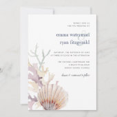 Coral Reef Wedding Invitation Kaart (Voorkant)