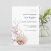 Coral Reef Wedding Invitation Kaart (Staand voorkant)