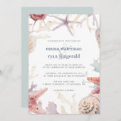 Coral Reef Wedding Invitation Kaart (Voorkant / Achterkant)