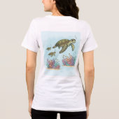 Coral Reef Zeeschildpad Tee Tri-Blend Shirt (Achterkant)