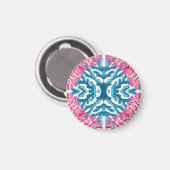 Coral Rococo in Pink and Aqua Option 3 Magnet (Voorkant / Achterkant)