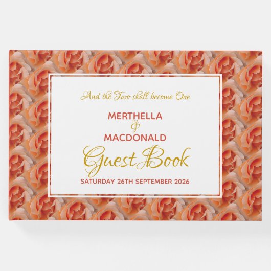 CORAL ROOS Christelijke Scriptpatriottische bruilo Gastenboek (Voorkant)
