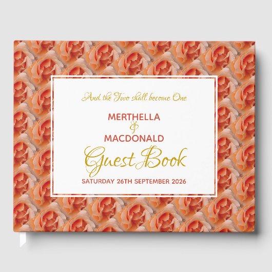 CORAL ROOS Christelijke Scriptpatriottische bruilo Gastenboek (Voorkant)