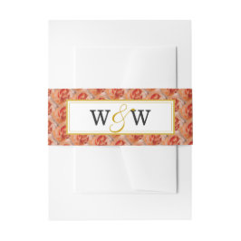 CORAL ROOS Elegant Floral WEDING Christelijk Uitnodigingen Wikkel