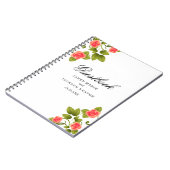 Coral Roos Flower Wedding - Gastboek Notitieboek (Linkerzijde)