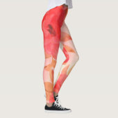 Coral Roos Waterverf Print Leggings (Rechts)