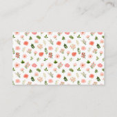 Coral Roses with Foliage Birthday A Note On Gifts Informatiekaartje (Achterkant)