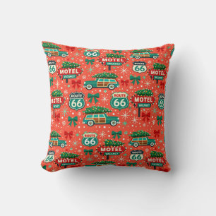 Coral Route 66 Vakantie Motel Decoratie Kussen