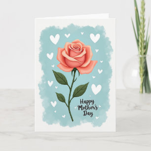 Coral Roze Moeder Liefde Kaart