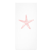 Coral roze Starfish Moderne Beach Menu (Achterkant)