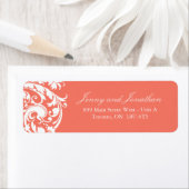 Coral RSVP-Adresetiketten Etiket (Insitu)