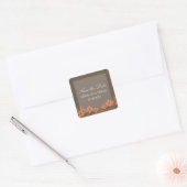 Coral Rustic Floral Save the Date Stickers (Envelop)
