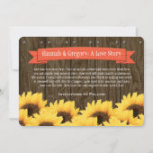 CORAL RUSTIC SUNFLOWER BEWAREN DE DATUM KAART (Achterkant)