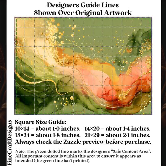 Coral & Sage Alcohol Ink + Gold EA3R Decoupage Tissuepapier